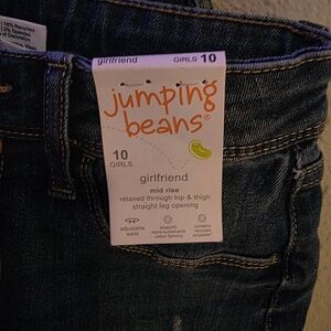 Jumping Beans Girl's Dark Blue Girlfriend Jeans
